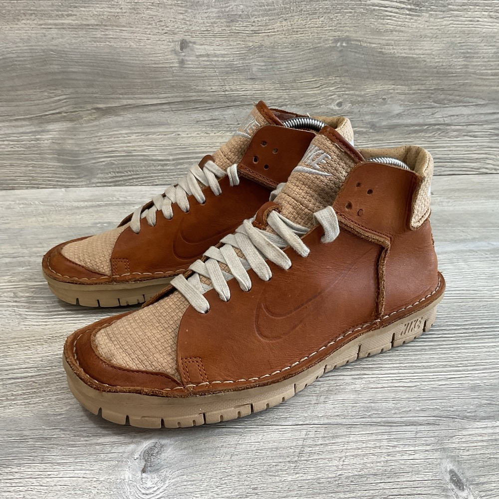Nike Considered Mid Desert Oak Brown Leather Woven Vintage 311076-221 Size 8.5 - Picture 5 of 16